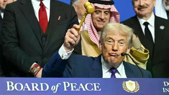 Ông Trump tuyên bố thành lập Hội đồng Hòa bình. Ảnh Getty.