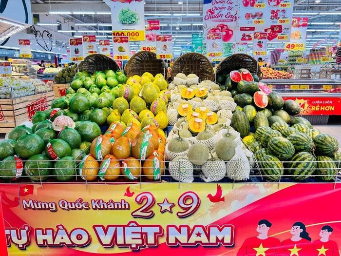 Nhiều loại nông sản đang bày bán tại hệ thống bán lẻ của Central Retail. Ảnh: Khánh Vy/BNEWS/TTXVN