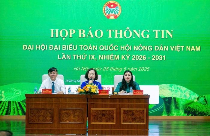 Họp báo thông tin Đại hội đại biểu toàn quốc Hội Nông dân Việt Nam lần thứ IX, nhiệm kỳ 2026 - 2031. Ảnh: Bích Hồng/Bnews/vnanet.vn