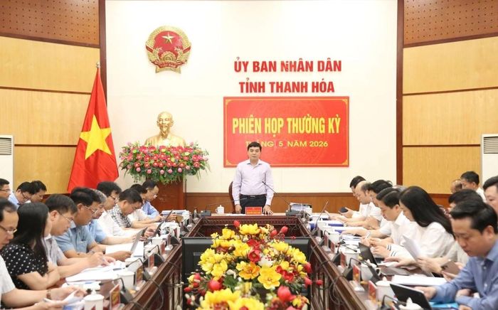 Chủ tịch UBND tỉnh Nguyễn Hoài Anh phát biểu tại phiên họp.