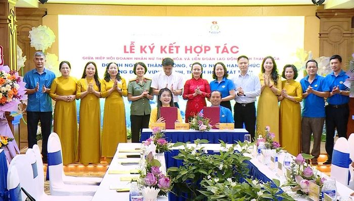 Liên đoàn Lao động và Hiệp hội Doanh nhân nữ tỉnh Thanh Hóa ký kết chương trình phối hợp công tác giai đoạn 2026-2030.