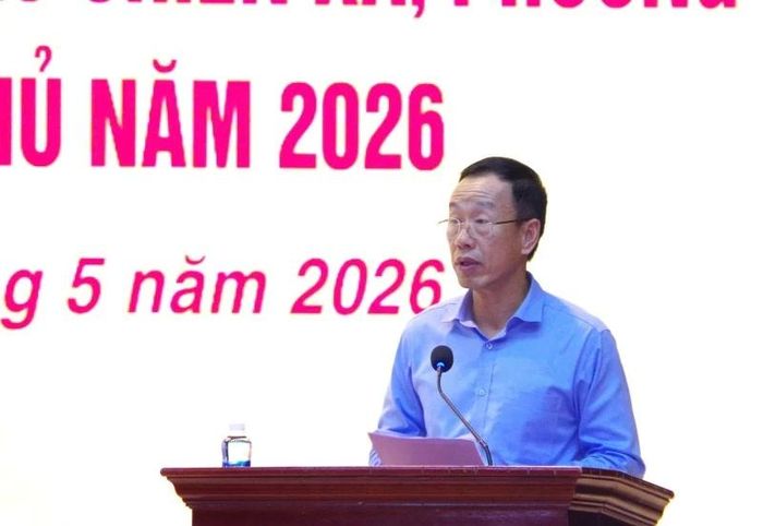 Đồng chí Lê Quang Hùng, Ủy viên Ban Thường vụ Tỉnh ủy, Phó Chủ tịch UBND tỉnh phát biểu kết luận tại hội nghị.
