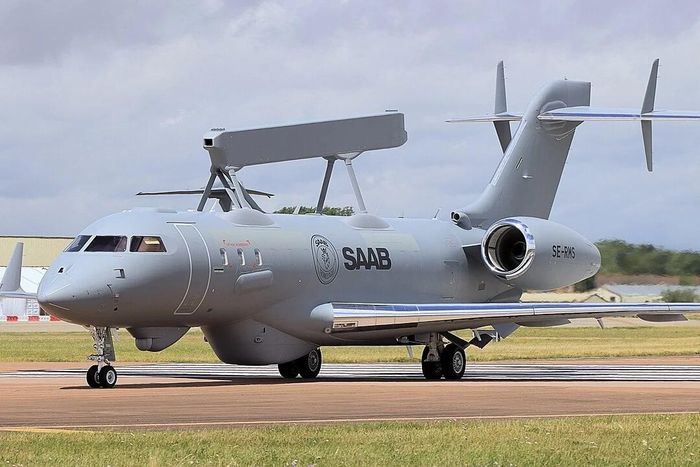 GlobalEye được Saab phát triển trên nền tảng chuyên cơ Global 6500 của hãng Bombardier Canada. Ảnh: Reuters