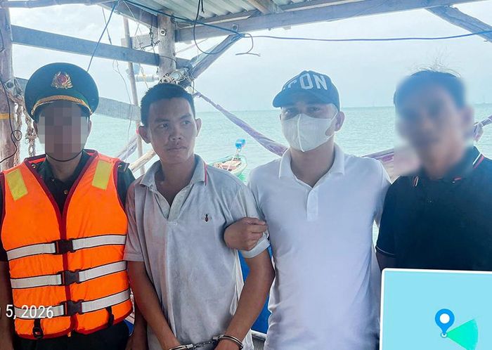 Đối tượng Nguyễn Hoài Thương bị lực lượng Công an bắt giữ.