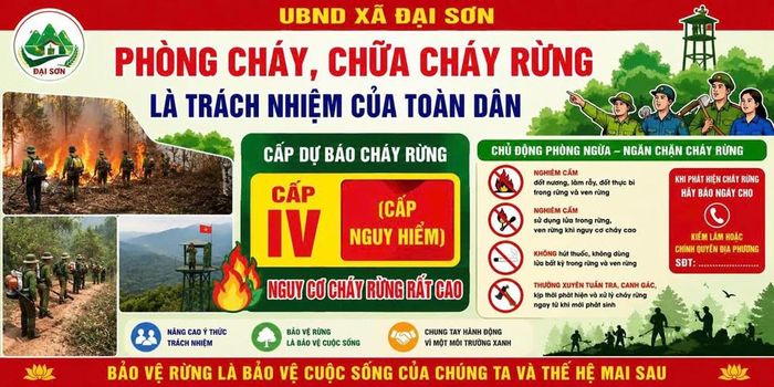  Xã Đại Sơn tuyên truyền người dân nâng cao ý thức, trách nhiệm bảo vệ rừng. 