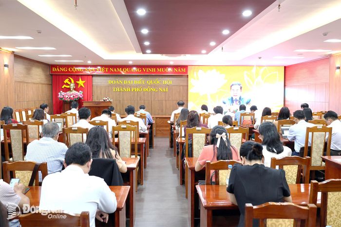 Quang cảnh hội nghị tại điểm cầu Đồng Nai. Ảnh: Hồ Thảo