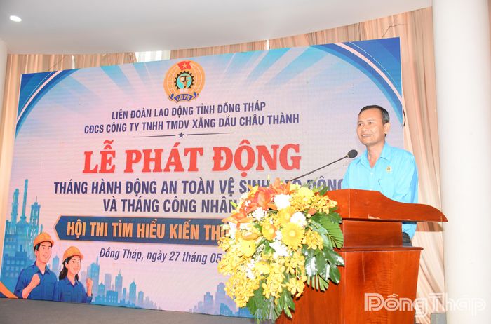 Đồng chí Hoàng Khắc Tinh phát biểu tại Lễ phát động.