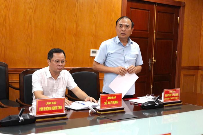 Đồng chí Nguyễn Sỹ Cảnh - Phó Chủ tịch UBND tỉnh phát biểu tại buổi làm việc.