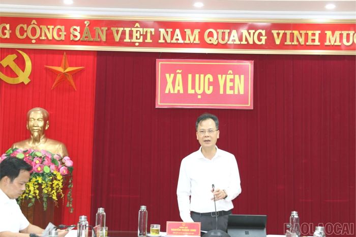 Đồng chí Nguyễn Thành Sinh - Phó Chủ tịch UBND tỉnh phát biểu kết luận buổi làm việc.