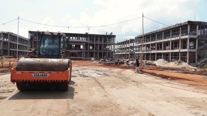 Dự án Trường nội trú TH và THCS Hướng Phùng có tổng mức đầu tư 360 tỉ đồng, phục vụ việc học tập cho 1.560 học sinh - Ảnh: Q.V