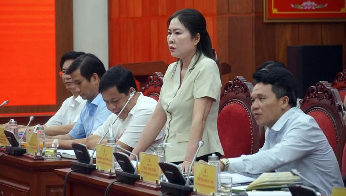 Đại diện lãnh đạo Ban Tuyên giáo và Dân vận Tỉnh ủy thảo luận tại buổi làm việc - Ảnh: N.M