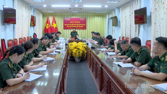 Đoàn Kiểm toán Bộ Quốc phòng làm việc tại Ban Chỉ huy Bộ đội Biên phòng tỉnh.