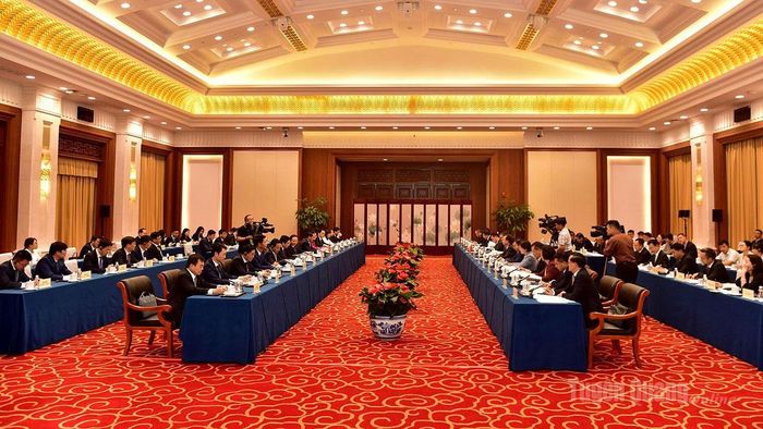 Quang cảnh buổi hội kiến.