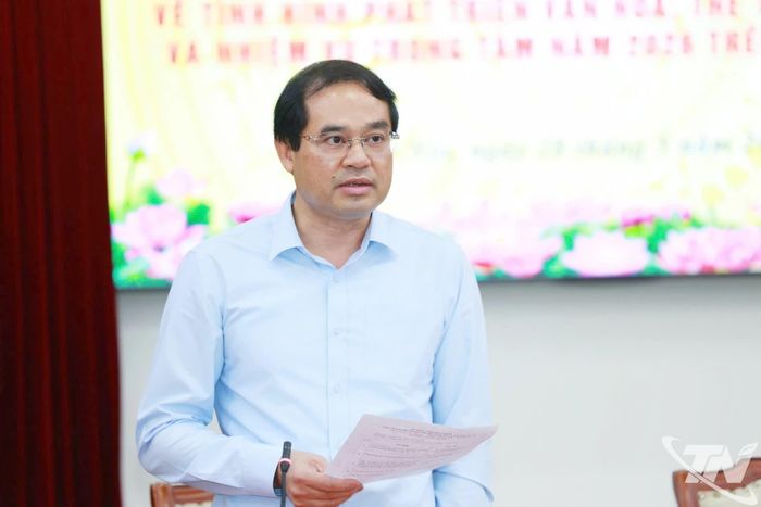 Đồng chí Bí thư Tỉnh ủy Thái Nguyên Trịnh Xuân Trường phát biểu tại Hội nghị.