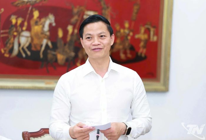 Đồng chí Chủ tịch UBND tỉnh Thái Nguyên Vương Quốc Tuấn biểu tại Hội nghị.
