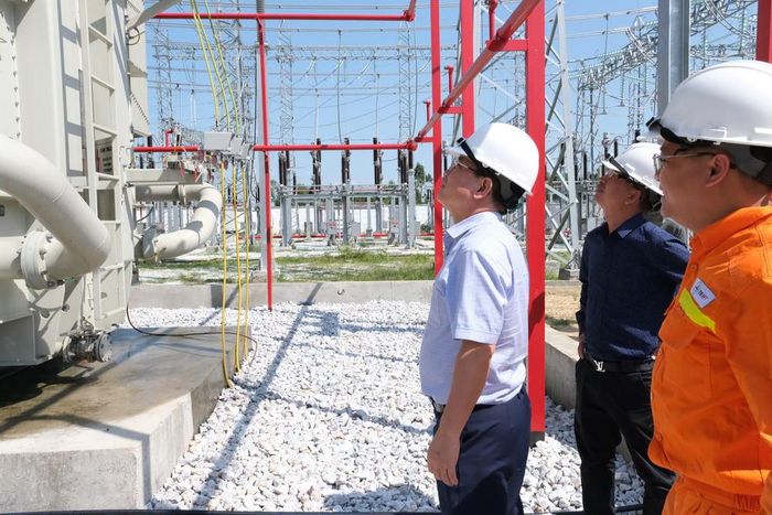 Đoàn công tác PTC1 do ông Phạm Quang Hòa dẫn đầu kiểm tra MBA 500kV AT5, TBA 500kV Vĩnh Yên ngày 26/5/2026
