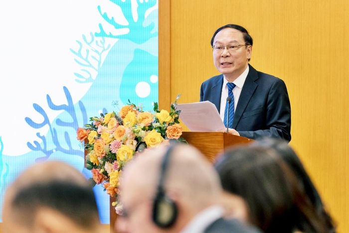 Thứ trưởng Bộ Nông nghiệp và Môi trường Lê Công Thành phát biểu tại sự kiện.