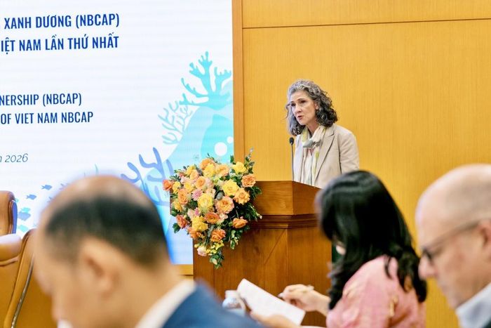 Bà Ramla Khalidi, Trưởng Đại diện Thường trú UNDP tại Việt Nam phát biểu tại sự kiện.