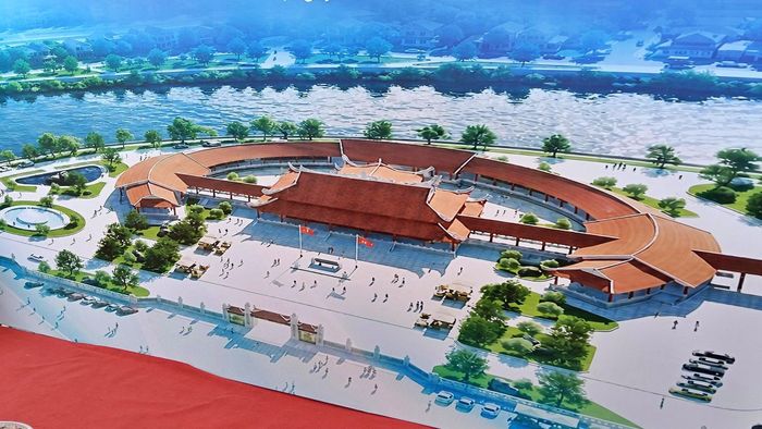 Phối cảnh Đền tưởng niệm Anh hùng liệt sĩ và người có công tỉnh Cà Mau.