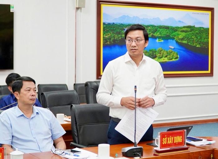 Giám đốc Sở Xây dựng Phú Thọ Nguyễn Xuân Quang phát biểu tại hội nghị.
