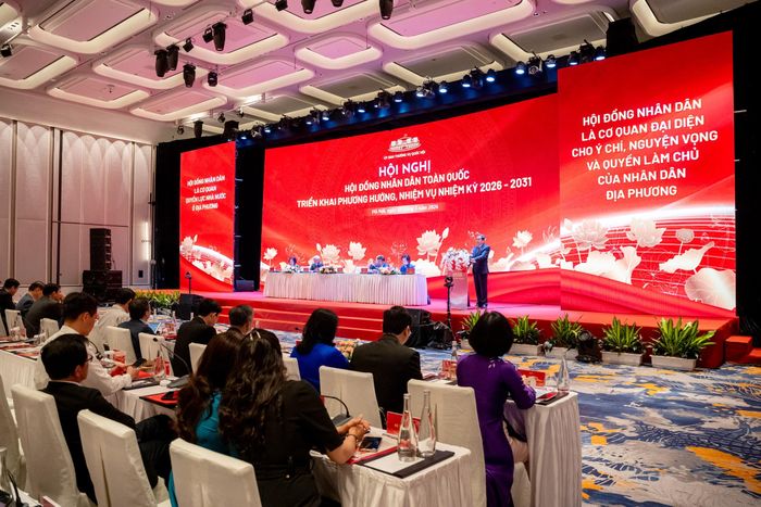 Chủ tịch Quốc hội Trần Thanh Mẫn phát biểu bế mạc hội nghị. Ảnh: Phạm Thắng