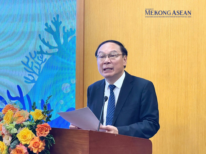 Thứ trưởng Bộ NN&amp;MT Lê Công Thành phát biểu tại lễ khởi động. Ảnh: Thảo Ngân - Mekong ASEAN.