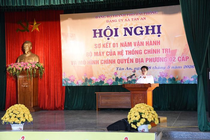 Ông Nguyễn Gia Bảng, Bí thư Đảng ủy, Chủ tịch HĐND xã Tân An phát biểu tại hội nghị. Ảnh: Mekong ASEAN.