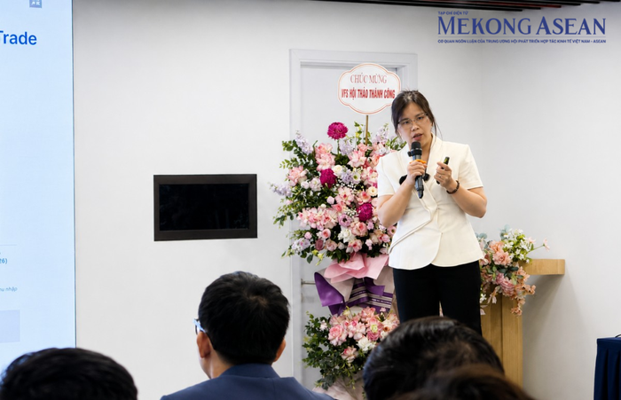 Bà Đỗ Hồng Vân chia sẻ tại sự kiện. Ảnh: Phạm Ngọc/Mekong ASEAN
