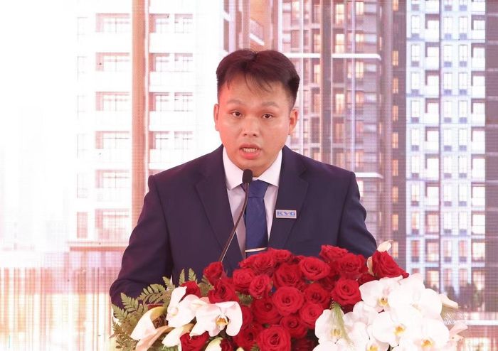 Đại diện chủ đầu tư phát biểu tại Lễ khởi công.