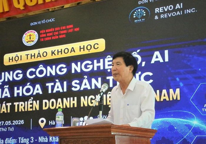 Nhà báo Đào Nguyên Lan, Viện trưởng Viện FIRST nhấn mạnh, trong kỷ nguyên số hóa toàn cầu, ứng dụng công nghệ số, AI và mã hóa tài sản thực đã trở thành yêu cầu tất yếu mang tính chiến lược để doanh nghiệp phát triển bền vững