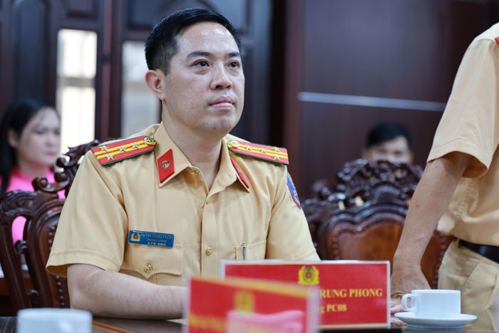 Đại tá Huỳnh Trung Phong, Trưởng Phòng CSGT tại buổi lễ 