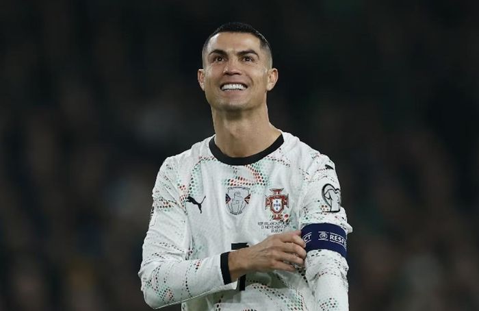 Cristiano Ronaldo có tên trong danh sách đội tuyển Bồ Đào Nha tham dự World Cup 2026. (Nguồn: Reuters)