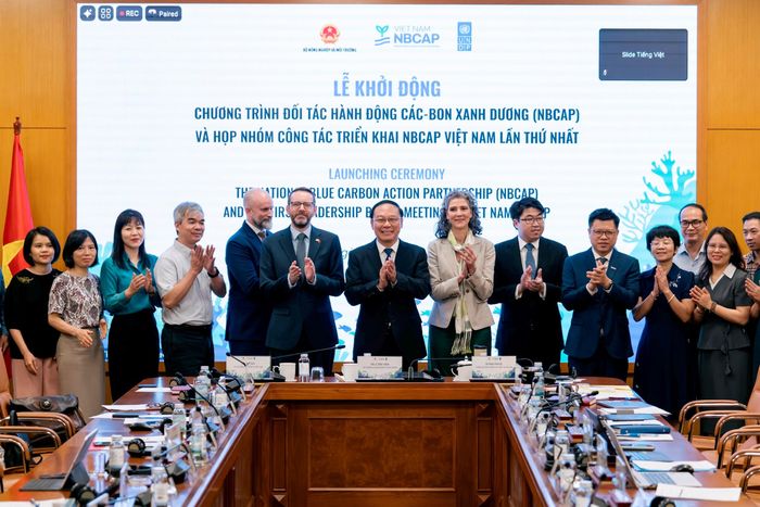 Việt Nam cam kết thúc đẩy hợp tác về các-bon xanh dương. Ảnh: Hương Giang