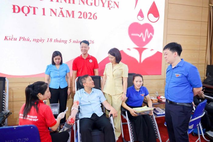 Các hoạt động xã hội, nhân đạo như hiến máu... cũng được triển khai hiệu quả trên địa bàn xã Kiều Phú, thành phố Hà Nội. Ảnh: Đức Hùng