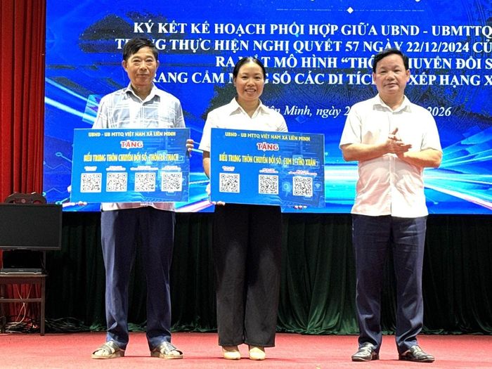 Ra mắt mô hình “Thôn chuyển đổi số” tại thôn La Thạch và Cụm 2 khu vực Thọ Xuân. Ảnh: Kiều Thoan Thu
