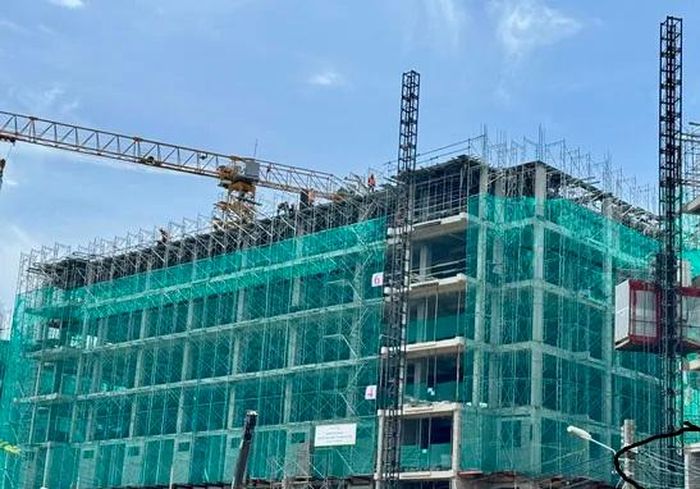 Vụ tai nạn xảy ra tại công trình xây dựng chung cư sông Cà Ty.