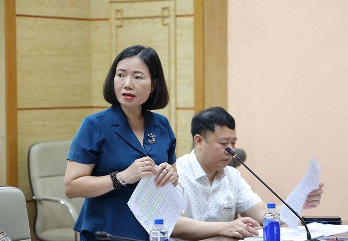 Lãnh đạo Cục Dân số phát biểu.