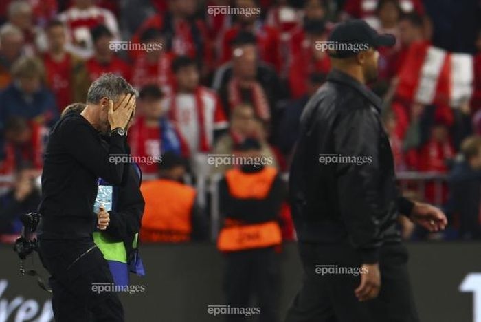 HLV Enrique gặp cơn đau đầu trước trận chung kết với Arsenal. Ảnh: EPA. 