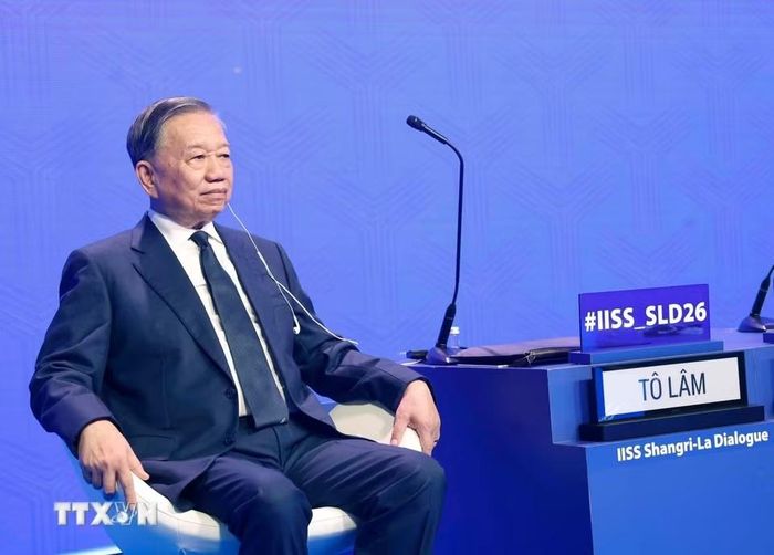  Tổng Bí thư, Chủ tịch nước Tô Lâm trả lời một số câu hỏi của đại biểu tham dự Đối thoại Shangri-La lần thứ 23. Ảnh: Thống Nhất/TTXVN. 