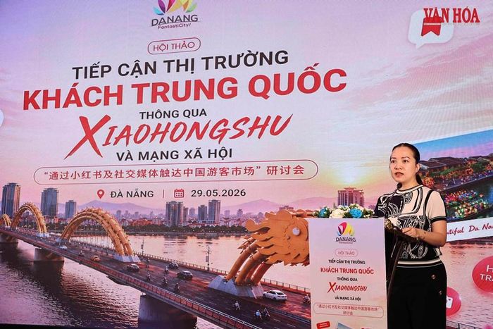 Phó Giám đốc Sở VHTTDL TP. Đà Nẵng Nguyễn Thị Hoài An phát biểu tại Hội thảo