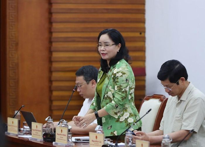 Thứ trưởng Trịnh Thị Thủy phát biểu tại cuộc họp