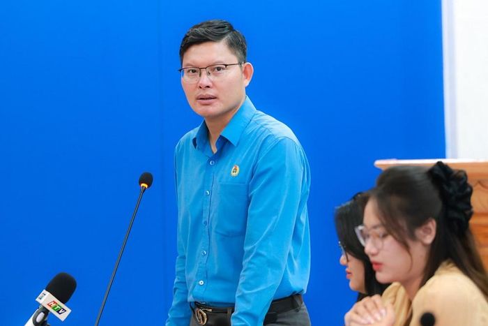 Phó trưởng Ban Quan hệ lao động Nguyễn Mạnh Kiên thông tin về nội dung Đại hội