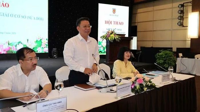 Thứ trưởng Tư pháp Nguyễn Thanh Ngọc phát biểu tại hội thảo.