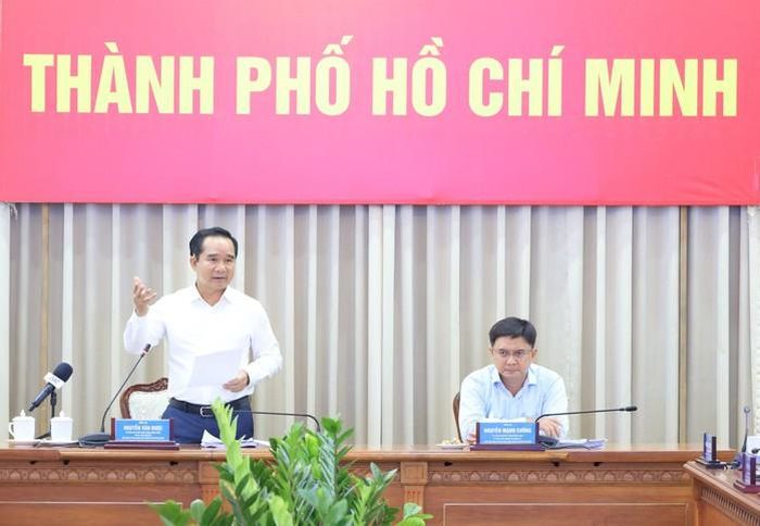 Chủ tịch UBND TPHCM Nguyễn Văn Được phát biểu tại hội thảo. Ảnh: THIỆN AN