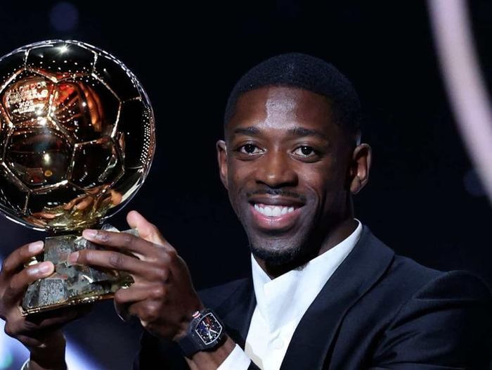 Tiền đạo Ousmane Dembele đoạt Quả bóng Vàng 2025. Ảnh: One Football