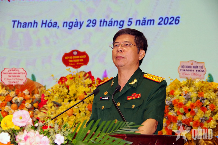 Đại tá, Tiến sĩ Phạm Xuân Hưng, Phó chủ tịch Trung ương Hội NNCĐDC/Dioxin Việt Nam phát biểu tại buổi lễ.