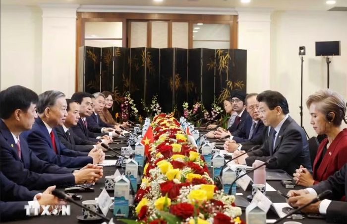 Cuộc hội đàm ngày 29/5. Ảnh: TTXVN