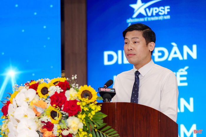 Ông Nguyễn Như Kiên – Phó Chủ tịch Hội Doanh nhân trẻ Việt Nam phát biểu tại diễn đàn.