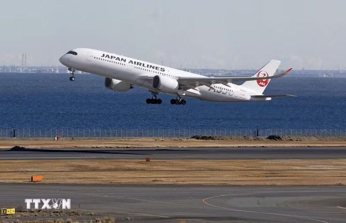 Máy bay của hãng hàng không Japan Airlines. (Ảnh: Kyodo/TTXVN)