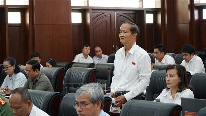 Đại biểu HĐND thành phố Đà Nẵng phát biểu ý kiến tại Kỳ họp.